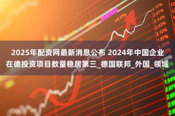 2025年配资网最新消息公布 2024年中国企业在德投资项目数量稳居第三_德国联邦_外国_领域